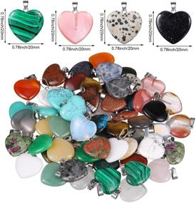 img 2 attached to 💖 DIY Crystal Chakra Beads: 60 Heart Shaped Stone Pendants - Perfect for Valentines Day Jewelry & Crafts!