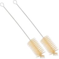 pig bristle baby bottle brush by redecker with flexible wire handle – set of 2, 16-inches, german-made logo