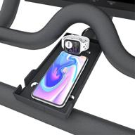 doubleplus peloton phone tray & tablet holder – 8.46” x 4.1” multifunctional design for peloton bike & bike+, optimized accessories for peloton mount logo