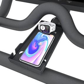 img 4 attached to Doubleplus Peloton Phone Tray & Tablet Holder – 8.46” X 4.1” Multifunctional Design for Peloton Bike & Bike+, Optimized Accessories for Peloton Mount