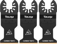 tolesa oscillating multitool blade carbide saw blades: ideal for hard material, metal, nails, bolts, and screws - 3-pack logo