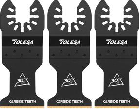 img 4 attached to TOLESA Oscillating Multitool Blade Carbide Saw Blades: Ideal for Hard Material, Metal, Nails, Bolts, and Screws - 3-Pack