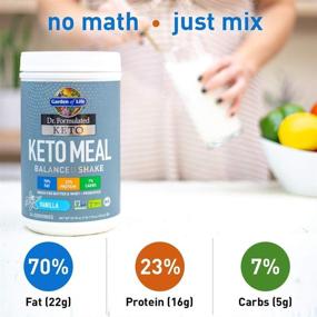 img 2 attached to 🌱 Garden of Life Dr. Formulated Ketogenic Meal Balanced Shake Powder: Grass Fed Butter & Whey Protein with Probiotics, Gluten-Free, Non-GMO, Paleo Replacement, Vanilla, 23.7 Oz