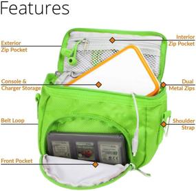 img 2 attached to 🎮 Orzly Travel Bag for Nintendo DS Consoles - Green | Belt Loop, Carry Handle, Shoulder Strap!
