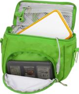 🎮 orzly travel bag for nintendo ds consoles - green | belt loop, carry handle, shoulder strap! logo