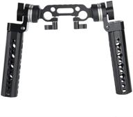 🎥 niceyrig 15mm shoulder rig handle kit with m6 thread arri rosette mount grips for dslr camera cinema camcorder - enhance your heavier rig! logo
