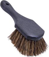 🧹 quickie rough surface gong brush: 8.5 inch handle, coarse palmyra fibers for steel buckets, patios & concrete surfaces logo