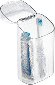 img 4 attached to 💡 Organize and Simplify: iDesign 53450 Rain Toothbrush Holder Dental Center for Toothpaste, Electric Toothbrush, Water Flosser – Clear Bathroom Countertop Organizer