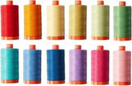 🧵 aurifil christa quilts piece and quilt colors thread kit - 12 large spools, 50 weight logo
