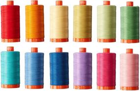 img 2 attached to 🧵 Aurifil Christa Quilts Piece and Quilt Colors Thread Kit - 12 Large Spools, 50 Weight