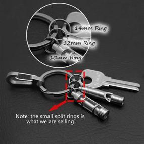 img 3 attached to Pack of 10 Small Titanium Key Rings - TI-EDC Split Rings (10mm)