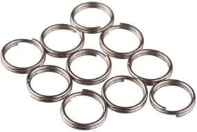 img 4 attached to Pack of 10 Small Titanium Key Rings - TI-EDC Split Rings (10mm)