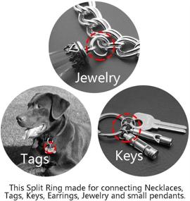 img 1 attached to Pack of 10 Small Titanium Key Rings - TI-EDC Split Rings (10mm)