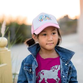 img 1 attached to 🧢 Baseball Trucker Cap with Unicorn Design – Stylish Hats & Caps for Boys' Accessorizing in Available Light