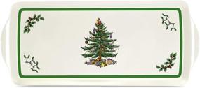 img 4 attached to Spode Christmas Tree Festive Sandwich Plate 15 Inches