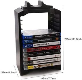 img 1 attached to 🎮 KONKY PS4 Game Storage Tower: Multifunctional Console Stand, Charger, and Storage Solution with Blue-Ray Film Storage and Dual USB Fast Charging Dock