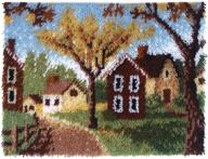 🏡 spinrite wonderart latch hook kit, country cottages, 20 by 27-inch logo