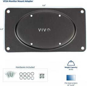 img 3 attached to 🖥️ Enhance Your Monitor Setup with the VIVO Steel VESA Monitor Mount Adapter Plate for Screens up to 43 inches - VESA 200x100 Conversion Kit (MOUNT-AD2X1)