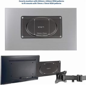 img 2 attached to 🖥️ Enhance Your Monitor Setup with the VIVO Steel VESA Monitor Mount Adapter Plate for Screens up to 43 inches - VESA 200x100 Conversion Kit (MOUNT-AD2X1)