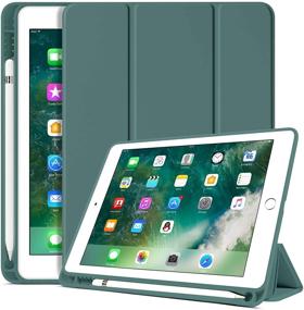 img 4 attached to 📱 BENTOBEN iPad 6th Generation Case, iPad 5th Generation Case with Pencil Holder, Premium Folio Foldable Stand Smart Auto Wake/Sleep Protective Tablet Case for Apple iPad 9.7" 2018/2017 in Midnight Green