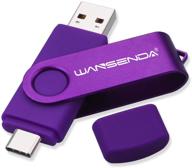 📱 wansenda otg usb c type c flash drive 2 in 1 usb 3.0/3.1 thumb drive 128gb purple - fast transfer & storage solution logo