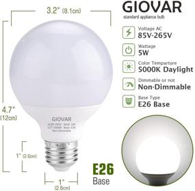 img 3 attached to 💡 Non-Dimmable GIOVAR Daylight Equivalent Bathroom Lighting