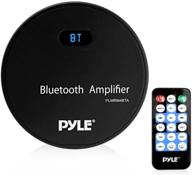 pyle marine stereo receiver: water resistant bluetooth amplifier for boat, car, off-road vehicle | mp3/usb/aux, wireless streaming | wireless remote control included (plmrm4bta) logo