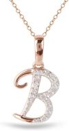 💎 dazzling sterling initial diamond alphabet necklace: perfect girls' jewelry for a touch of elegance logo