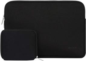 img 4 attached to MOSISO Laptop Sleeve: Neoprene Bag Cover for 13-13.3 inch MacBook Pro, Air & Notebooks - Black