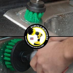 img 3 attached to 🔧 Versatile Drill Brush Set - Power Scrubber for Cleaning Tiles, Grout, Kitchen Accessories, Stove, Pots, and Pans