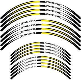 img 3 attached to KETABAO MX Bike Rim Tape R02 Decals Stickers Protector 21 18 Inch Compatible With CRF250 F L CRF250RX CRF250X (Yellow)