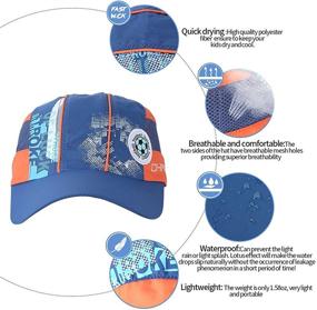 img 1 attached to Breathable Lightweight Protection Baseball Hat Accessories for Boys - Adjustable Caps