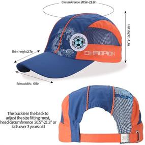 img 2 attached to Breathable Lightweight Protection Baseball Hat Accessories for Boys - Adjustable Caps