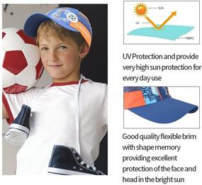 img 3 attached to Breathable Lightweight Protection Baseball Hat Accessories for Boys - Adjustable Caps