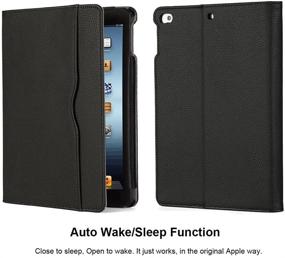 img 2 attached to 📱 RUBAN iPad Case: Ultimate Protection with Multi-Angle Stand and Pocket - Auto Wake/Sleep, Black