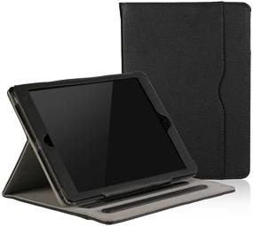 img 4 attached to 📱 RUBAN iPad Case: Ultimate Protection with Multi-Angle Stand and Pocket - Auto Wake/Sleep, Black