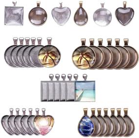 img 4 attached to 📿 Enhance Your DIY Jewelry with WXLAA 48-Piece Pendant Trays Set - Perfect for Weddings, Parties, and Gifts!