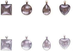 img 2 attached to 📿 Enhance Your DIY Jewelry with WXLAA 48-Piece Pendant Trays Set - Perfect for Weddings, Parties, and Gifts!