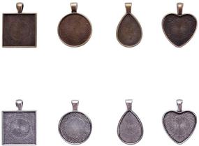 img 1 attached to 📿 Enhance Your DIY Jewelry with WXLAA 48-Piece Pendant Trays Set - Perfect for Weddings, Parties, and Gifts!