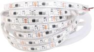 favolcano 5m/16.4ft 300leds ws2811 led light strip - programmable, individually addressable, waterproof ip67, rgb led rope with white pcb logo