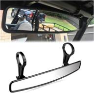 conpus rzr rear view mirror: ultra wide panoramic 15&#34; clear atv utv mirror, convex design with 1.75&#34; clamps - compatible with polaris rzr, arctic cat wildcat 2021, pioneer 1000 logo