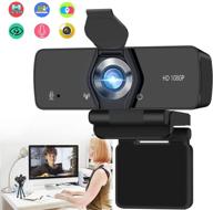 📷 burxoe 1080p hd webcam with microphone for desktop computer laptop, pc usb camera streaming - 110-degree wide angle, privacy cover, tripod mic - ideal for study, conference, video calling logo