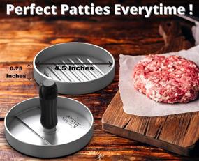 img 3 attached to 🍔 Kitchen RMore Burger Press Combo: Pocket Grill Scraper, 100 Patty Paper, Recipe EBook - Non-Stick Aluminum Patty Maker for Perfect Meat, Veggie, and Salmon Patties