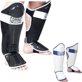 img 1 attached to Enhanced Protection and Durability: Combat Sports MMA Kickboxing Shin Guards