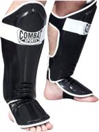 enhanced protection and durability: combat sports mma kickboxing shin guards logo