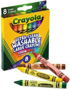 img 2 attached to Набор карандашей Crayola 523280 Ultra-Clean Washable 🖍️ - крупный размер - включает 8 видов цветов