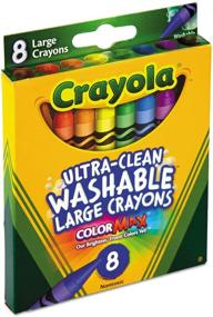 img 3 attached to Набор карандашей Crayola 523280 Ultra-Clean Washable 🖍️ - крупный размер - включает 8 видов цветов