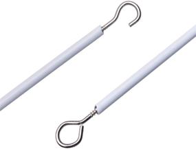 img 2 attached to White Curtain Wire Set with Screws and Hooks - 2 Pack, 3 Meter Each - Ideal for Hanging Curtains and Pictures