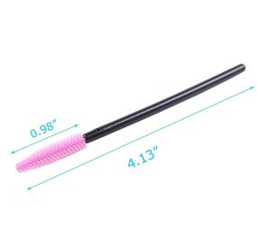 img 3 attached to BIHRTC Pack of 100 Disposable Silicone Eyelash Mascara Brushes: Convenient One-Off Wands for Flawless Makeup Application!