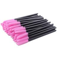 bihrtc pack of 100 disposable silicone eyelash mascara brushes: convenient one-off wands for flawless makeup application! logo